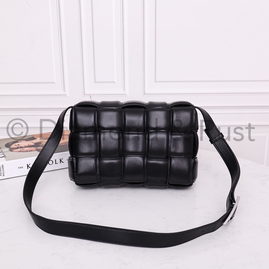 Padded Cassette Bag #6630A Black Silver Buckle