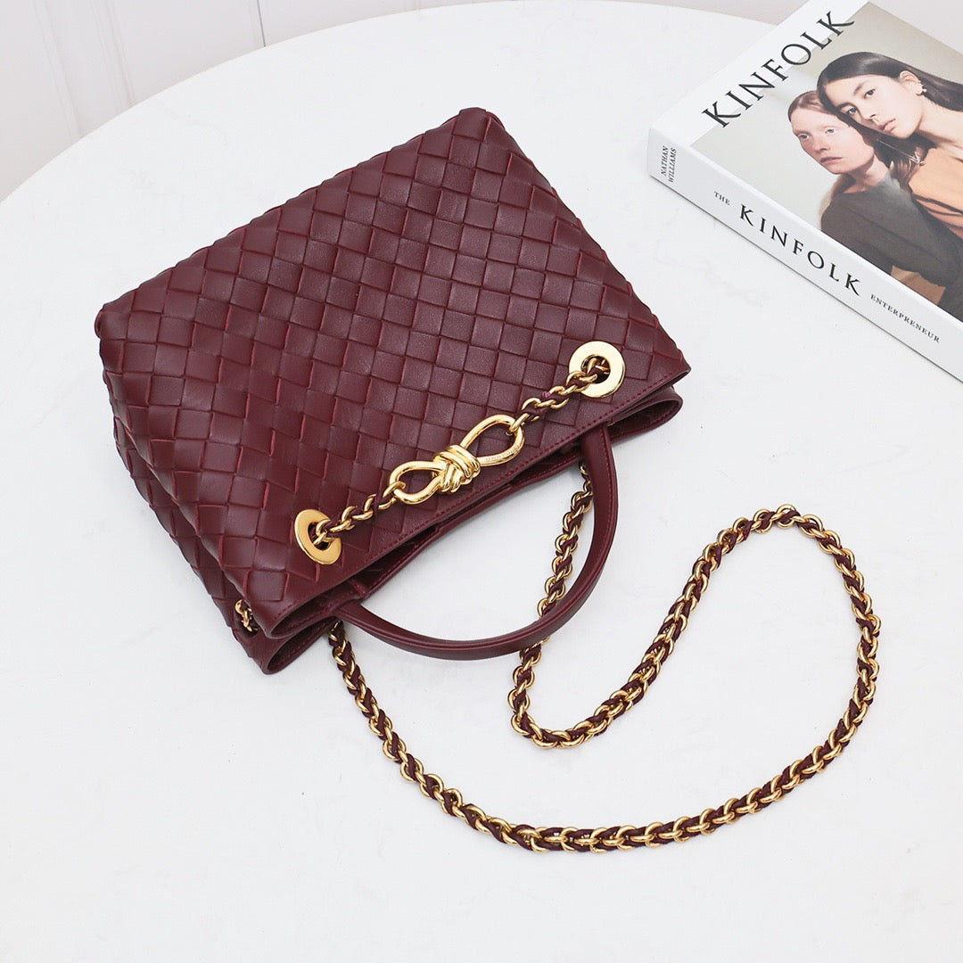 Small Chain Andiamo Bag #2276 Wine Red