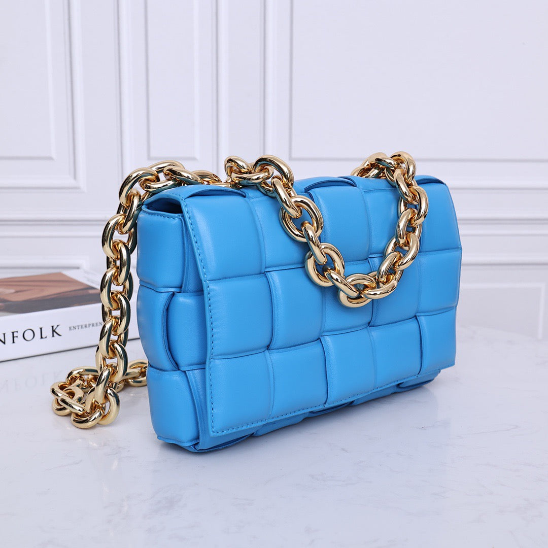 Padded Chain Cassette Bag #6631A Blue