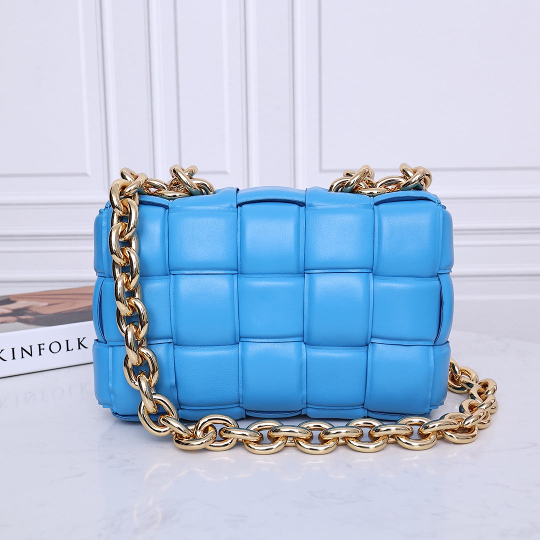 Padded Chain Cassette Bag #6631A Blue