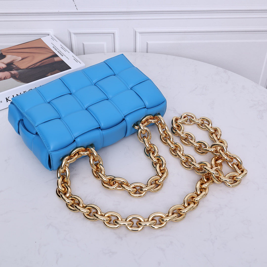 Padded Chain Cassette Bag #6631A Blue