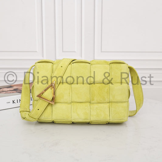 Padded Cassette Bag in Suede #6632A Kiwi