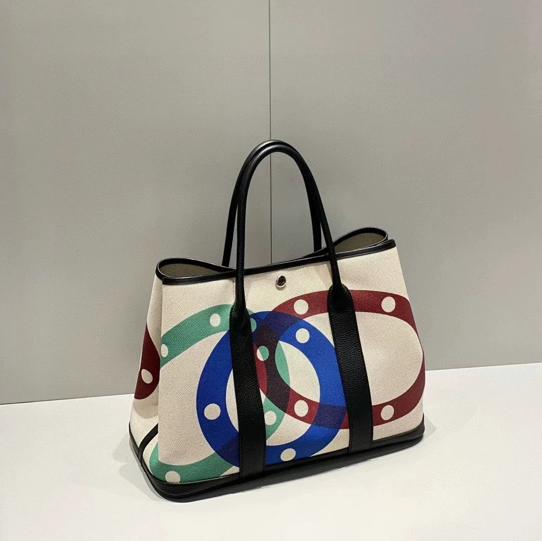 Garden Party Bag 36 Tote Bag Black Multi color