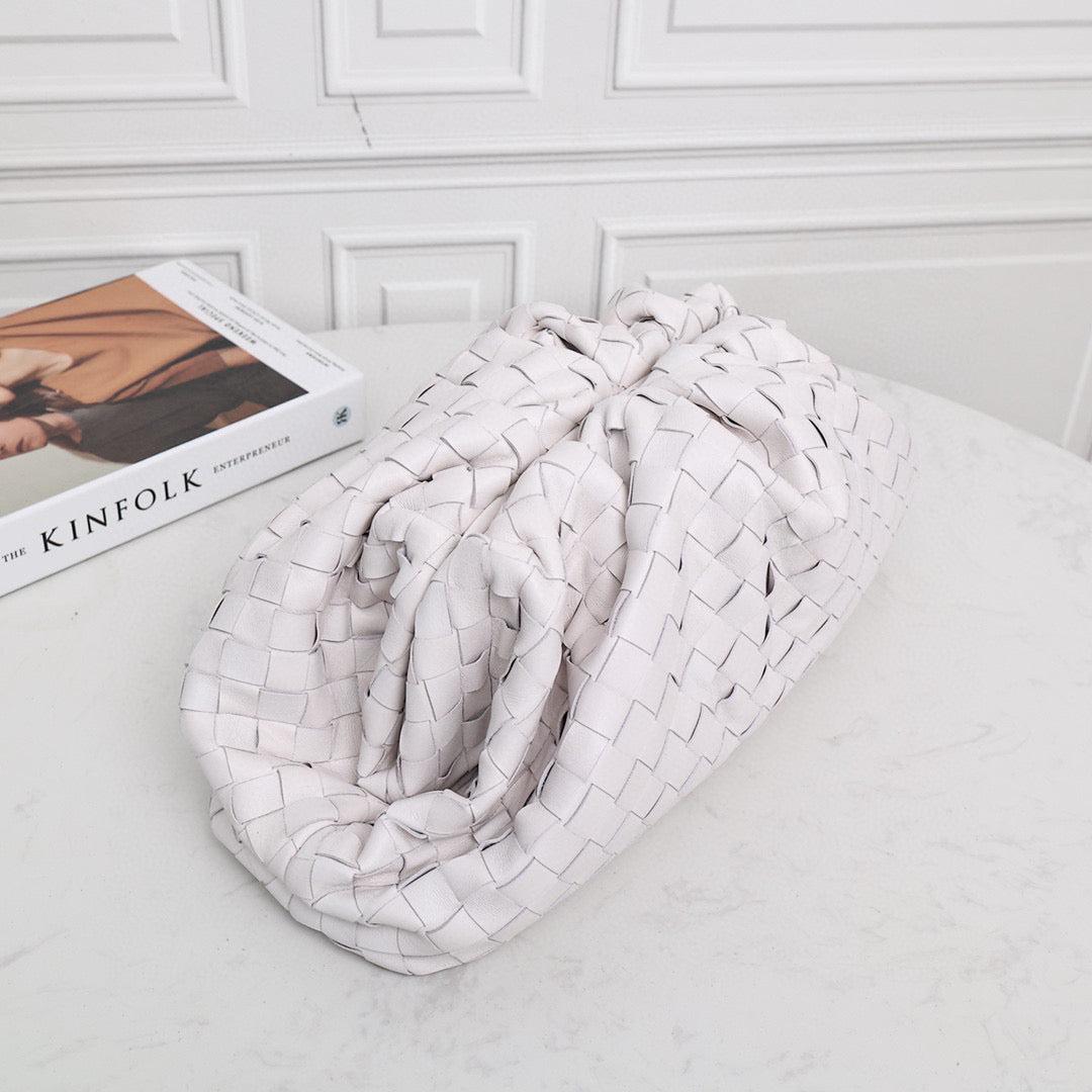 Large Pouch Clutch #9029 White-Clearance