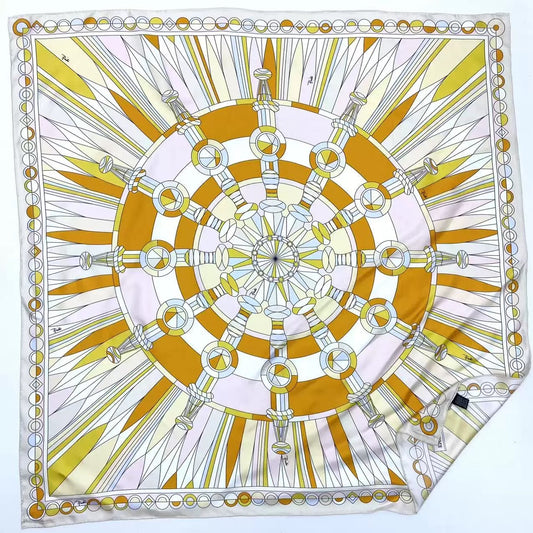 Pure Mulberry Silk Scarf – Lightweight 14 Momme Crepe, 90cm Square