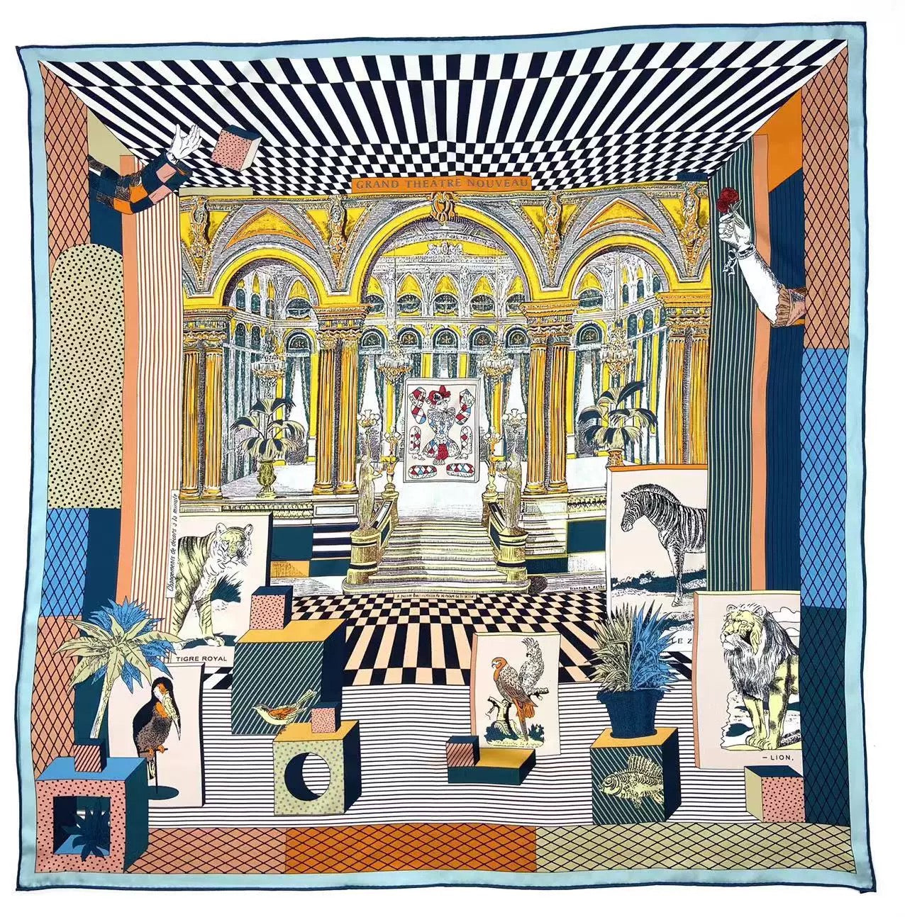 Reversible Double-Sided 100% Mulberry Silk Twill Scarf 18 momme 90cm Squre