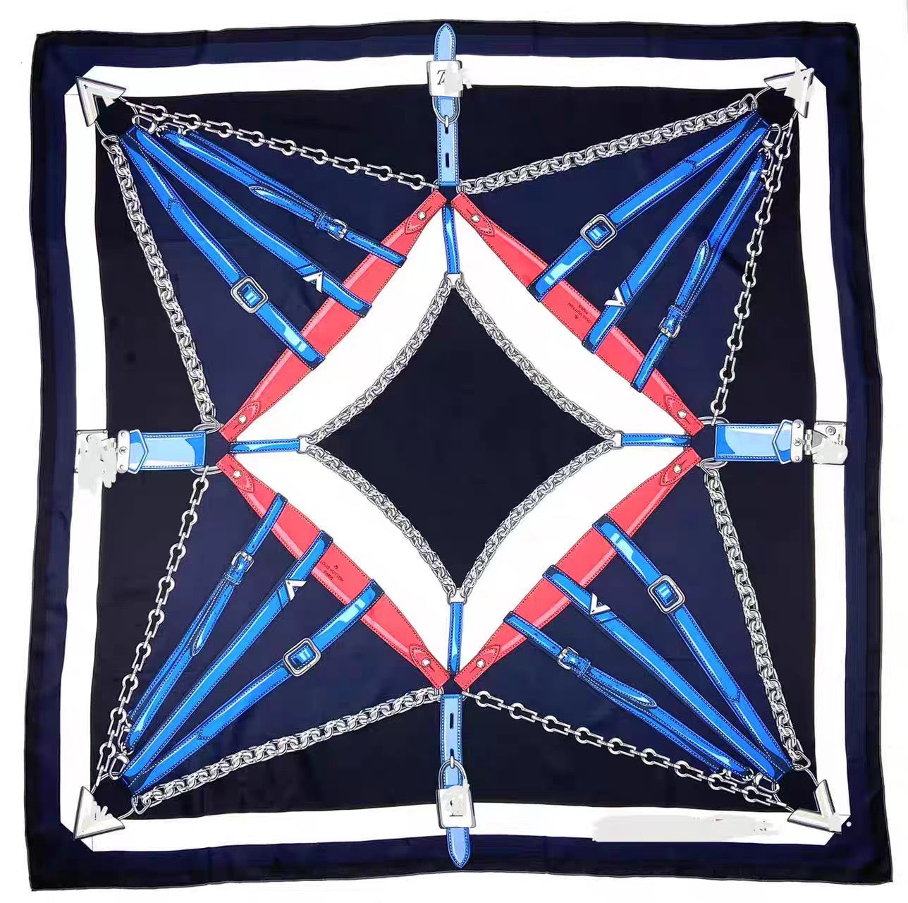 Pure-silk crêpe-de-Chine scarf 100 % mulberry silk 110cm Square Large Wrap Shawl