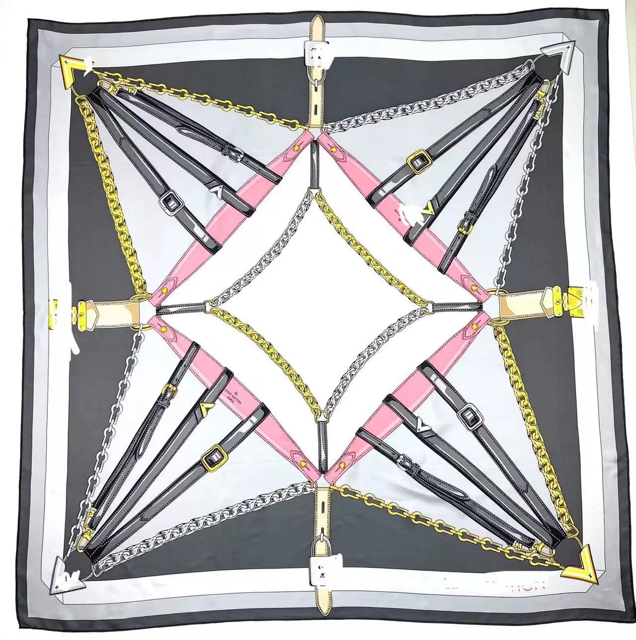 Pure-silk crêpe-de-Chine scarf 100 % mulberry silk 110cm Square Large Wrap Shawl