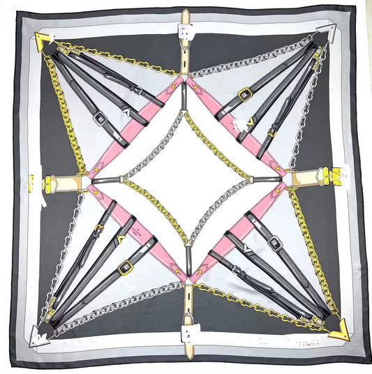 Pure-silk crêpe-de-Chine scarf 100 % mulberry silk 110cm Square Large Wrap Shawl