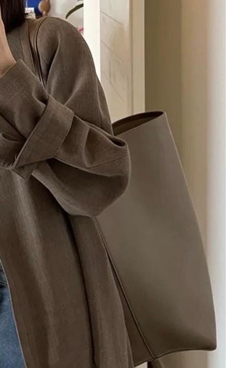 Genuine TOGO Leather Bucket Bag Large