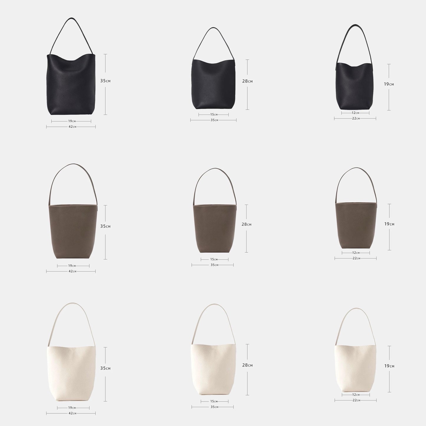 Genuine TOGO Leather Bucket Bag Large
