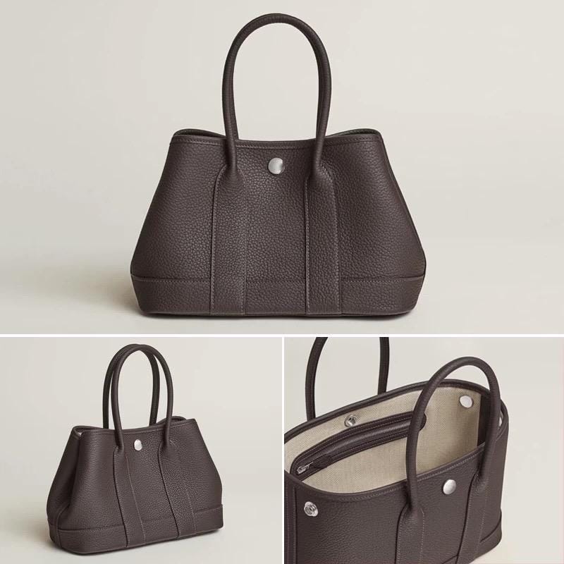 Mini Genuine Leather Garden Bag 23cm