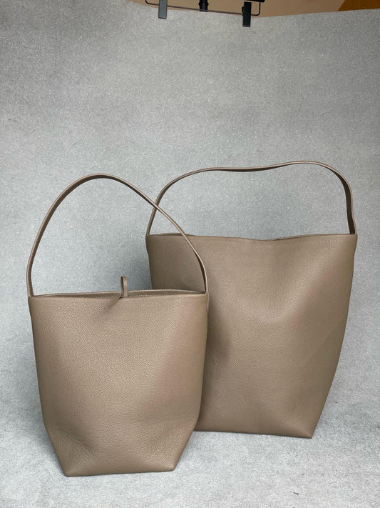 Genuine TOGO Leather Bucket Bag Taupe
