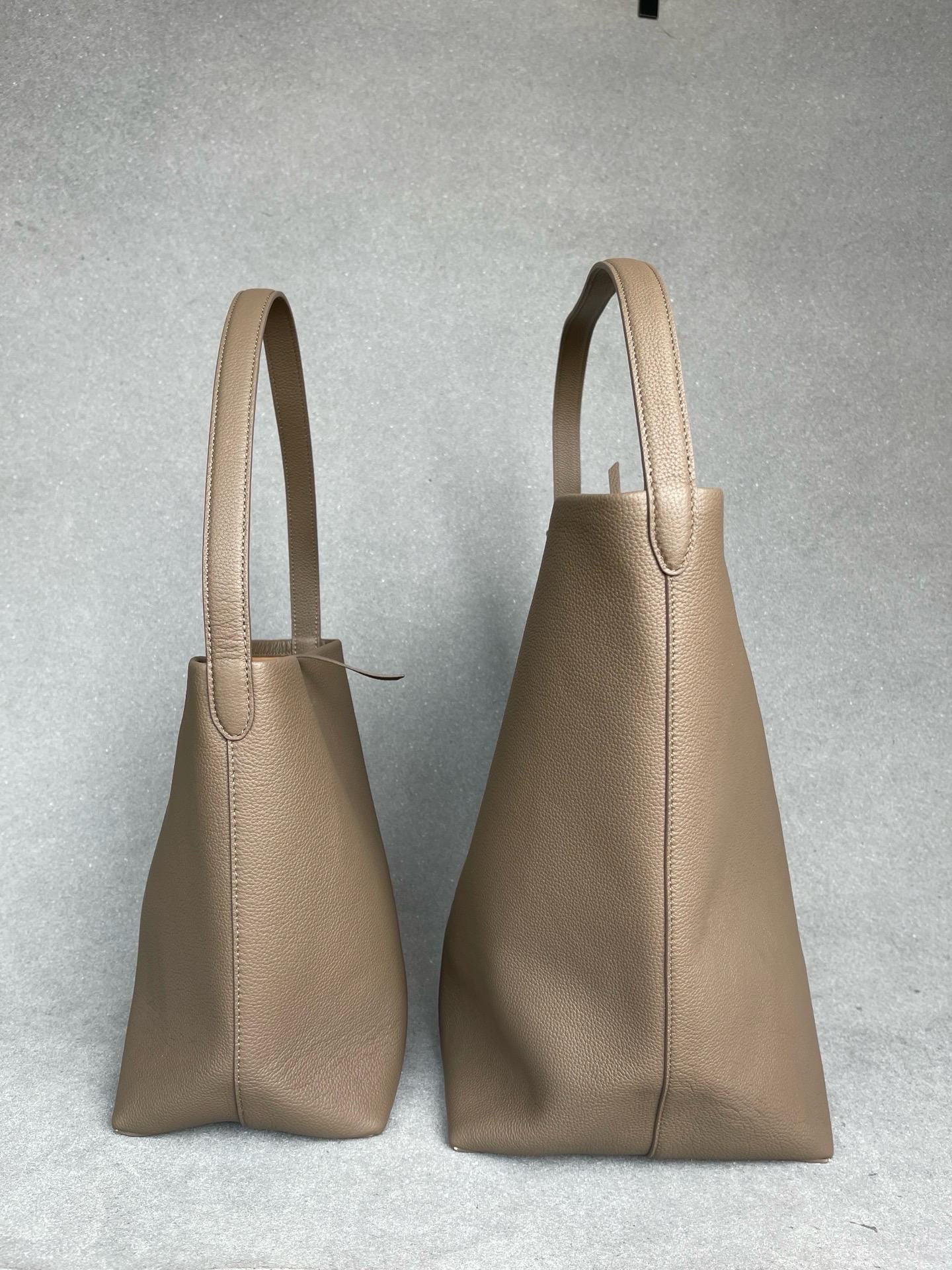 Genuine TOGO Leather Bucket Bag Taupe