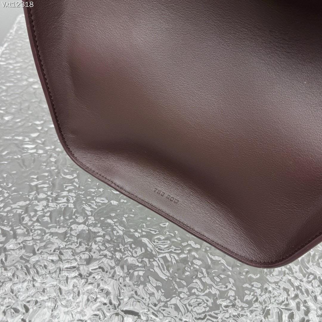 Genuine Leather Tote Bag Marlo 17 – Chocolate Smooth Napa Leather