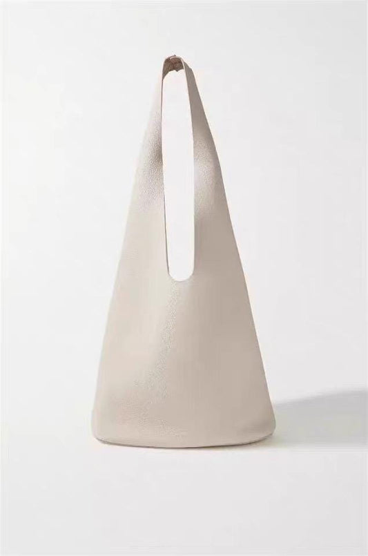 Genuine Leather Bag Shoulder Tote Bag White