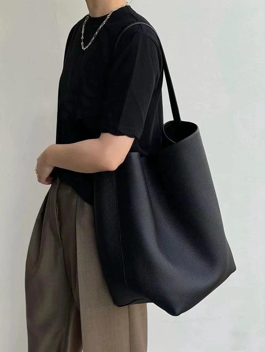 Genuine TOGO Leather Bucket Bag Large