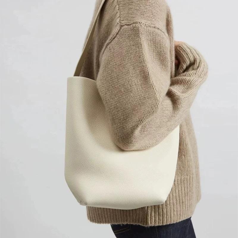 Genuine TOGO Leather Bucket Bag Medium