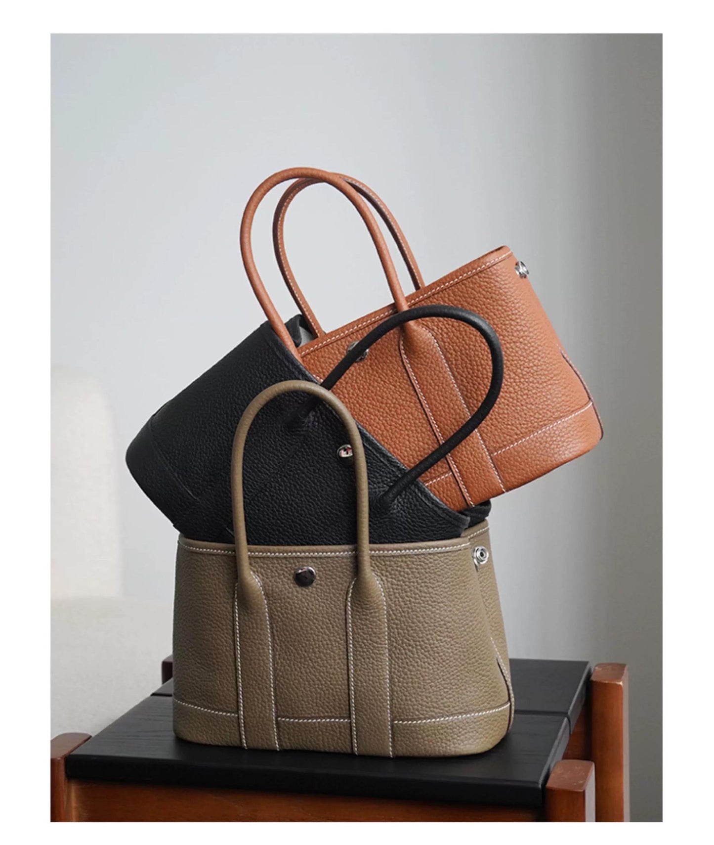 Mini Genuine Leather Garden Bag 23cm
