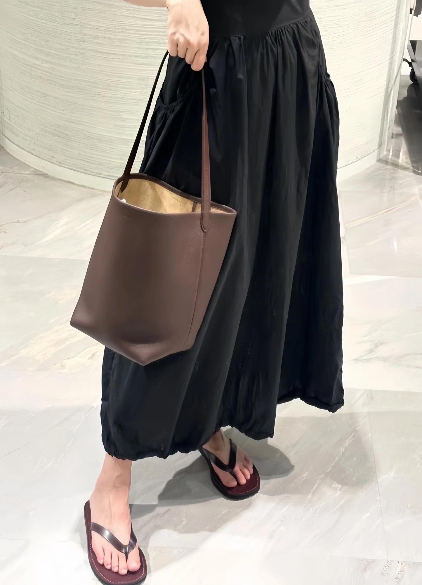 Genuine TOGO Leather Bucket Bag Medium Special Japan Edition Colors