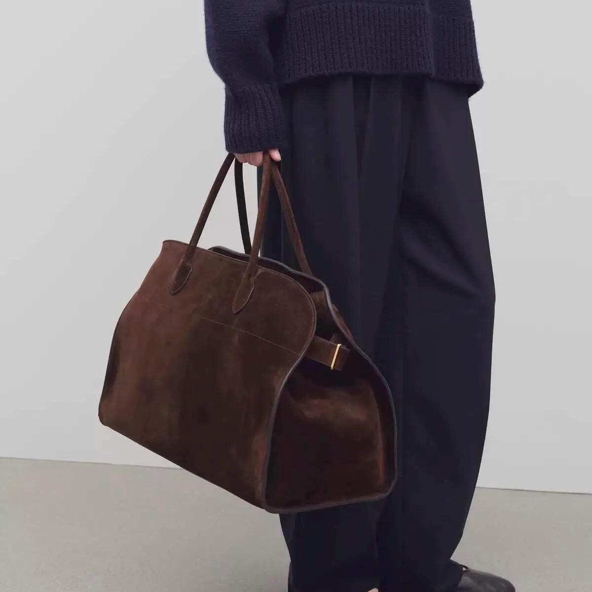 Women Genuine Leather Shoulder Bag Handbag Margaux 15 Large Leather Tote Bag Suede