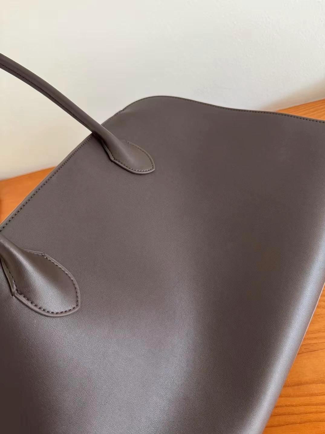 Genuine Leather Tote Bag  Smooth Napa Leather
