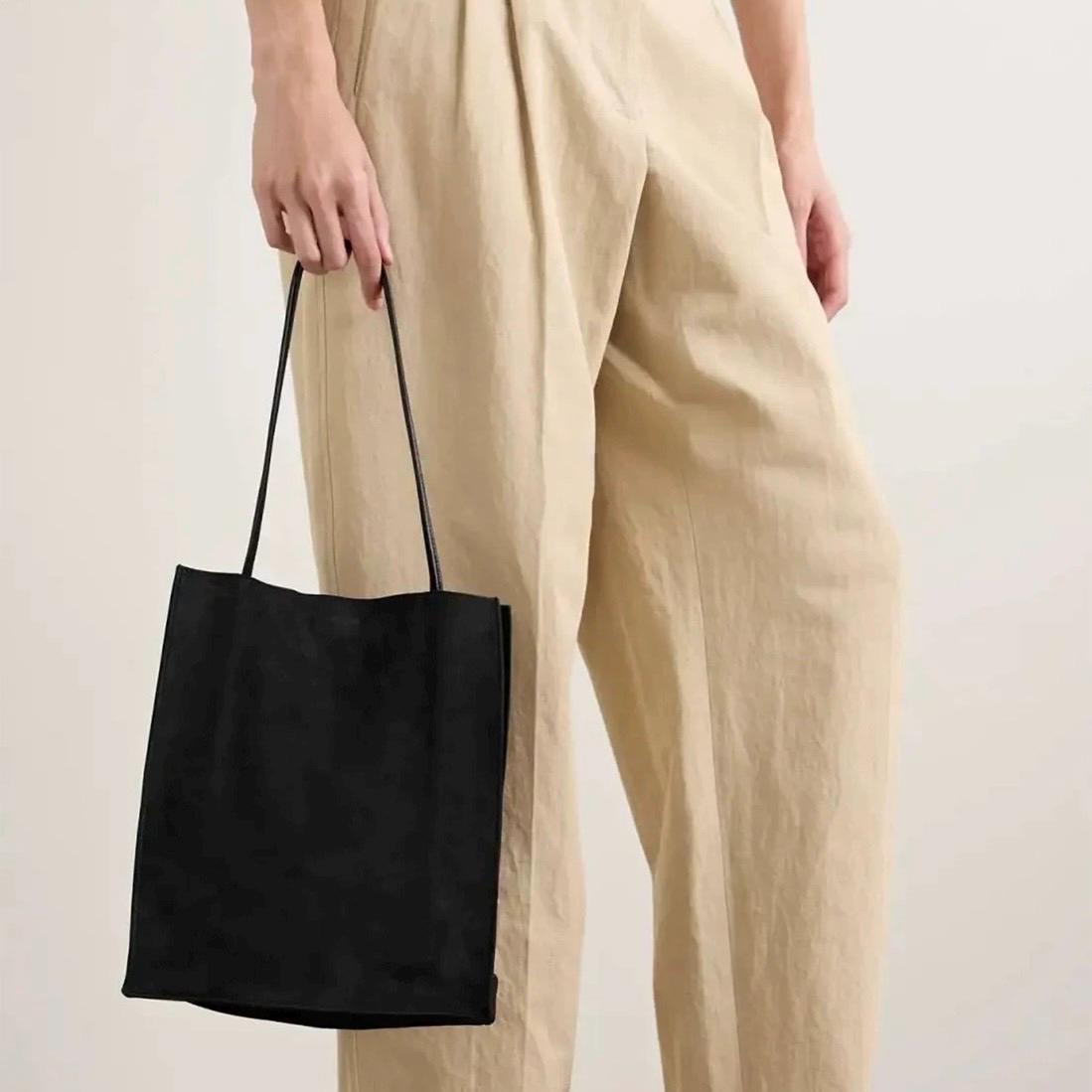 Lambskin To Go Tote – Lightweight Minimalist Shoulder & Handbag Suede