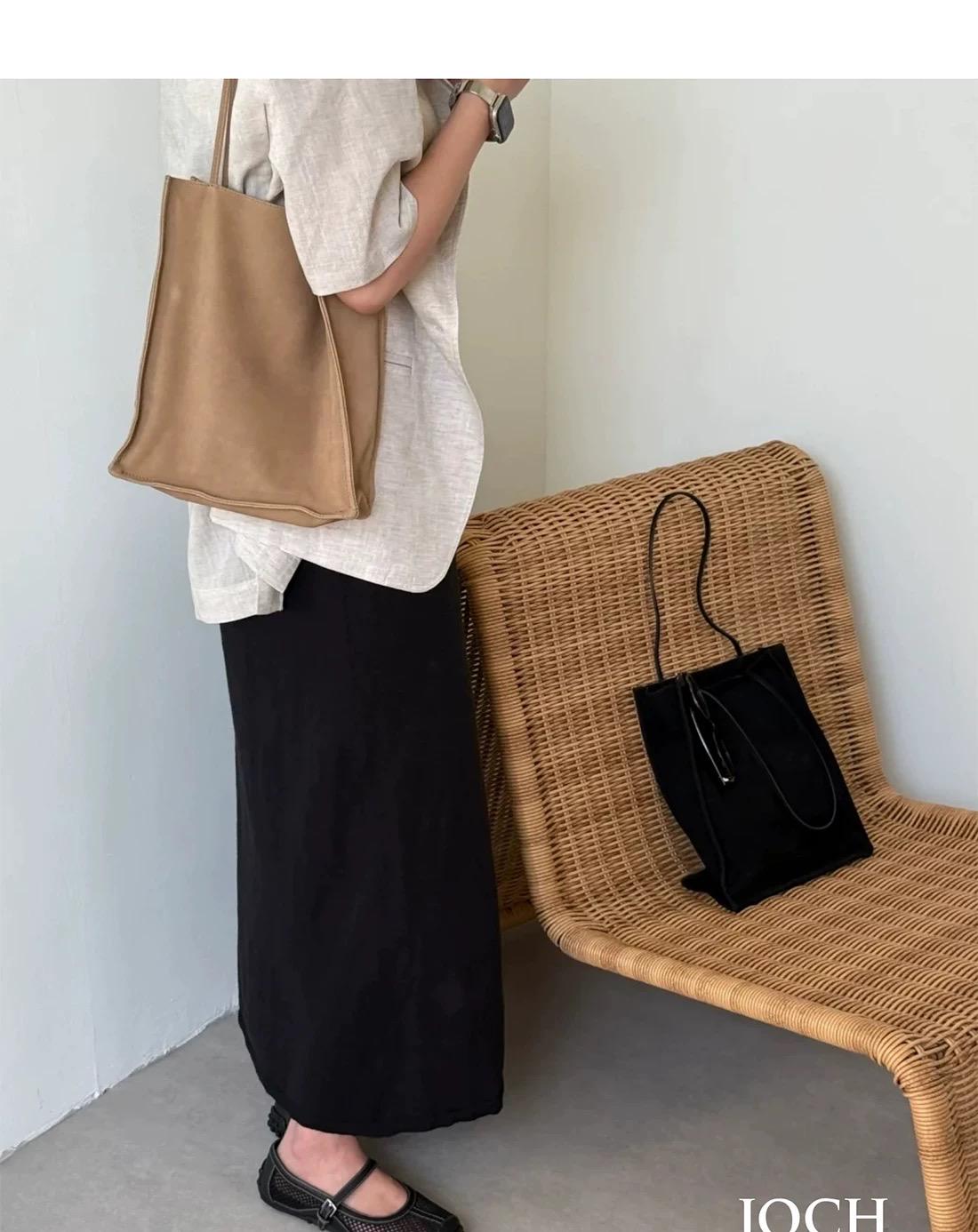 Lambskin To Go Tote – Lightweight Minimalist Shoulder & Handbag Sand
