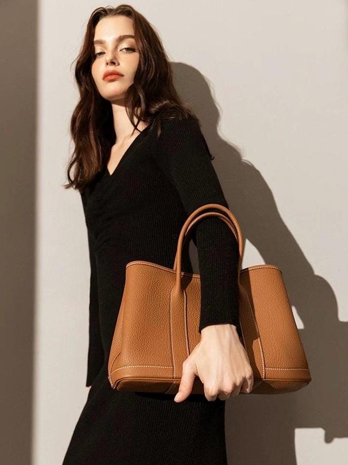 Mini Genuine Leather Garden Bag 30cm