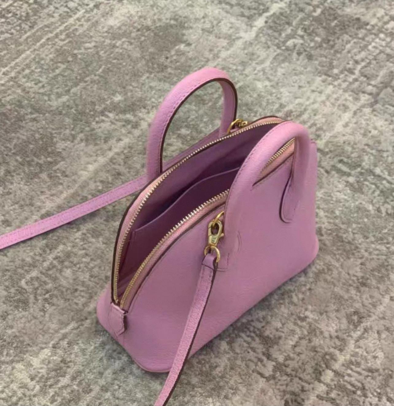 Mini Genuine Leather Bolide Bag 18cm
