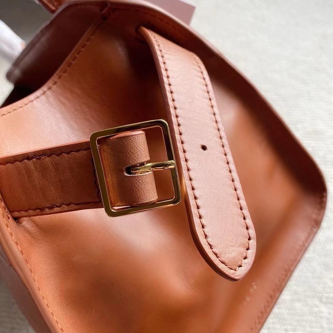 Genuine Togo Leather Margaux Small Saddle Leather Tote Shoulder Bag