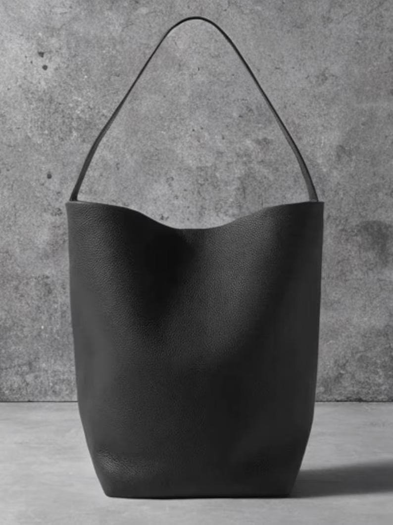 Genuine TOGO Leather Bucket Bag Large