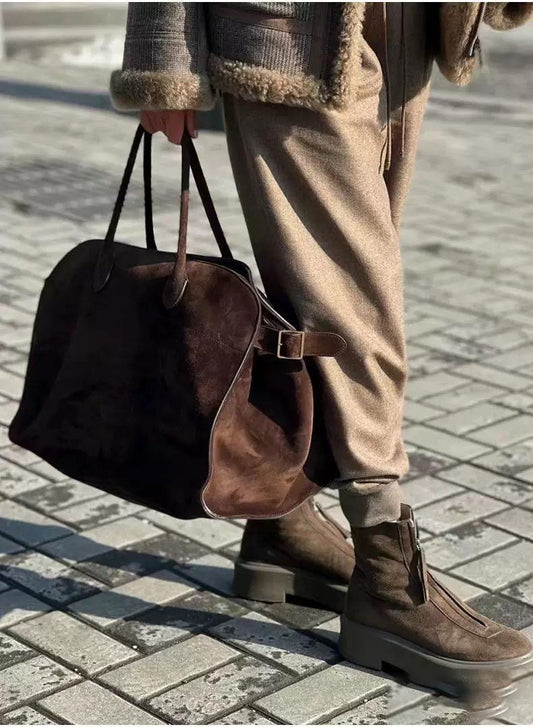 Women Genuine Leather Shoulder Bag Handbag Margaux 15 Large Leather Tote Bag Suede