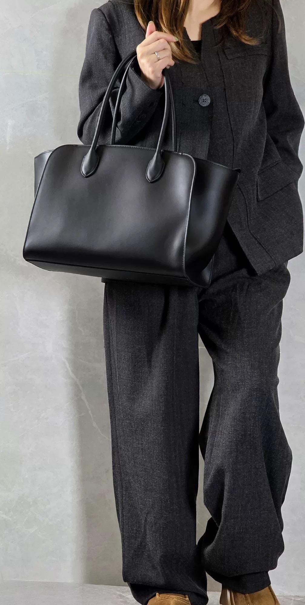 Genuine Leather Tote Bag  Smooth Napa Leather