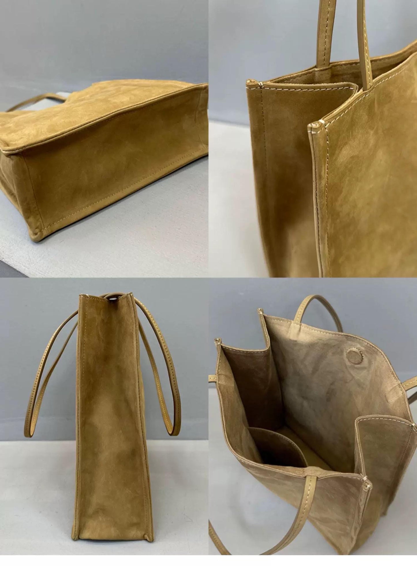 Lambskin To Go Tote – Lightweight Minimalist Shoulder & Handbag Sand