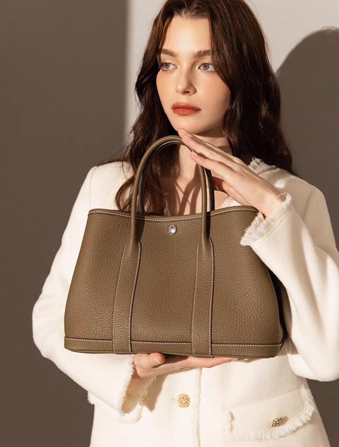 Mini Genuine Leather Garden Bag 30cm