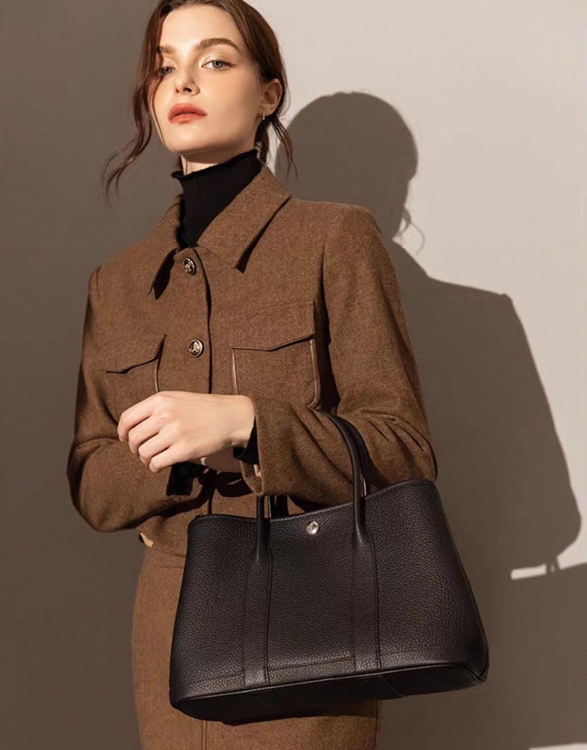 Mini Genuine Leather Garden Bag 30cm