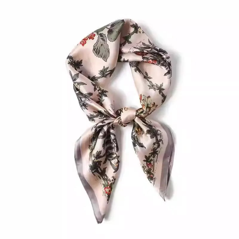 Pure Mulberry Silk Scarf – Lightweight 12 Momme Crepe, 70cm Square (Copy)