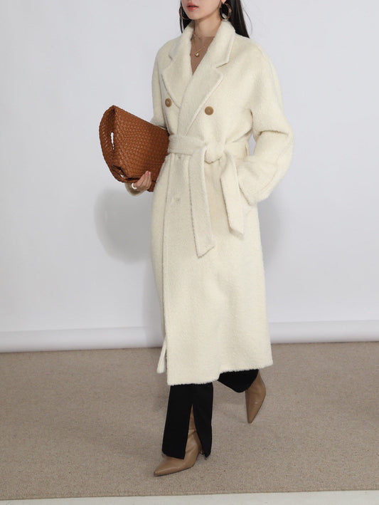 Suri Wool Long Coat #113066 White