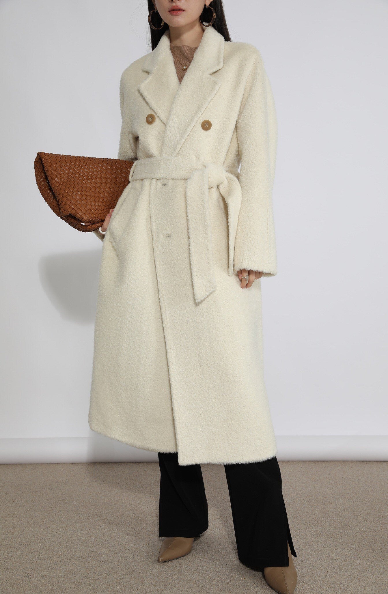 Suri Wool Long Coat #113066 White