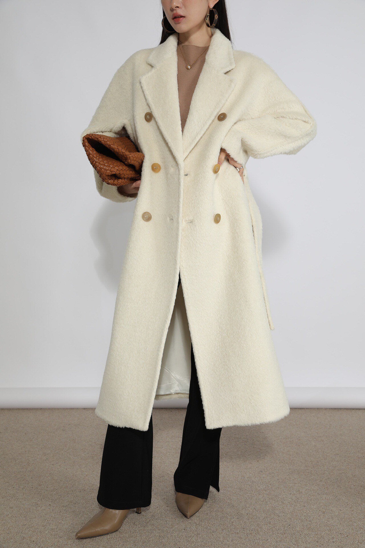 Suri Wool Long Coat #113066 White