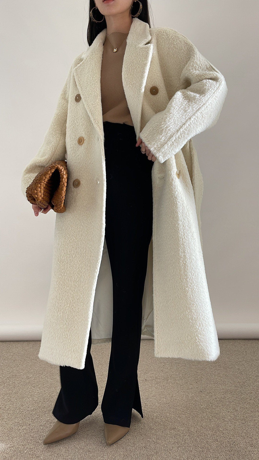 Suri Wool Long Coat #113066 White