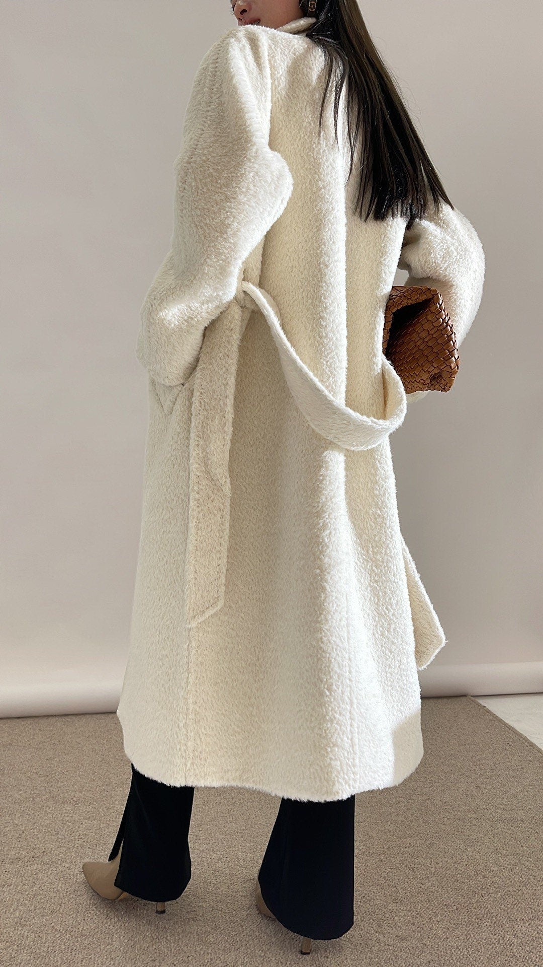 Suri Wool Long Coat #113066 White