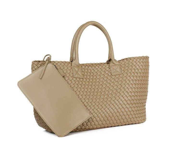 Intrecciato Basket Bag in Vegan Leather (PU)