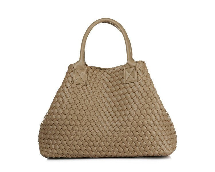 Intrecciato Basket Bag in Vegan Leather (PU)