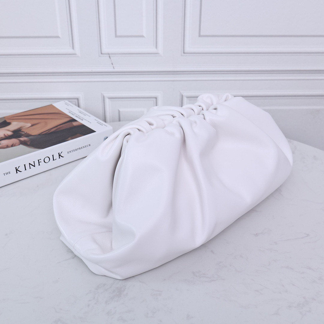 Large Pouch Clutch #9028 White