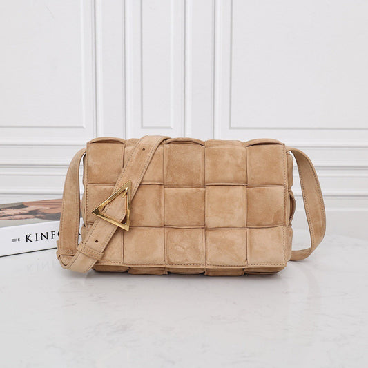 Padded Cassette Bag in Suede #6632A Almond