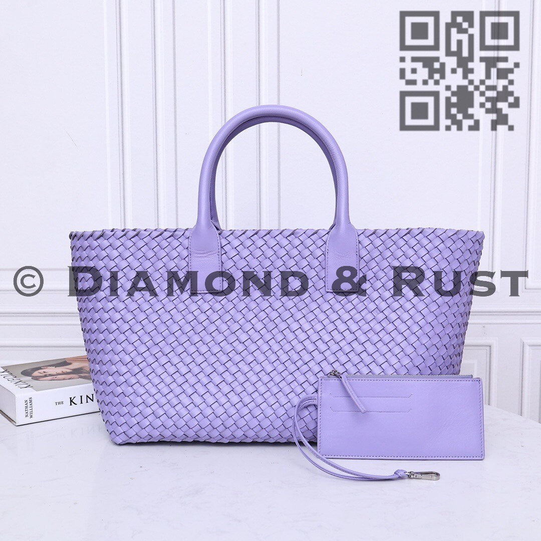 Intrecciato Basket Bag #2234A Lavender