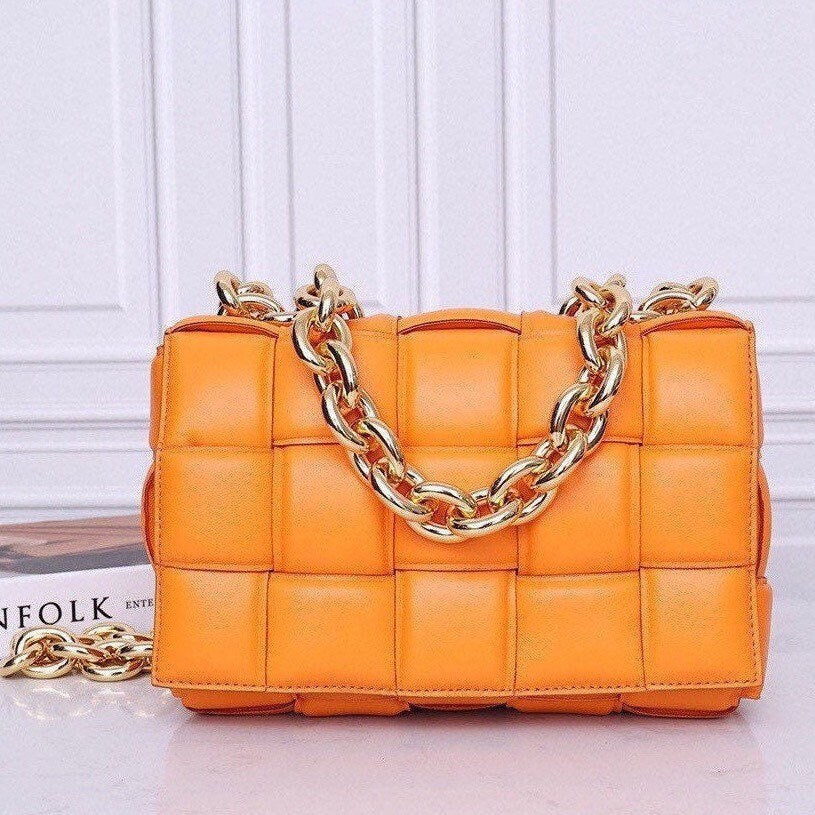 Padded Chain Cassette Bag #6631A Orange