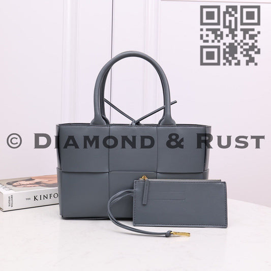 The Norah Bucket Cork Handbag in Diamond Print and Rust
